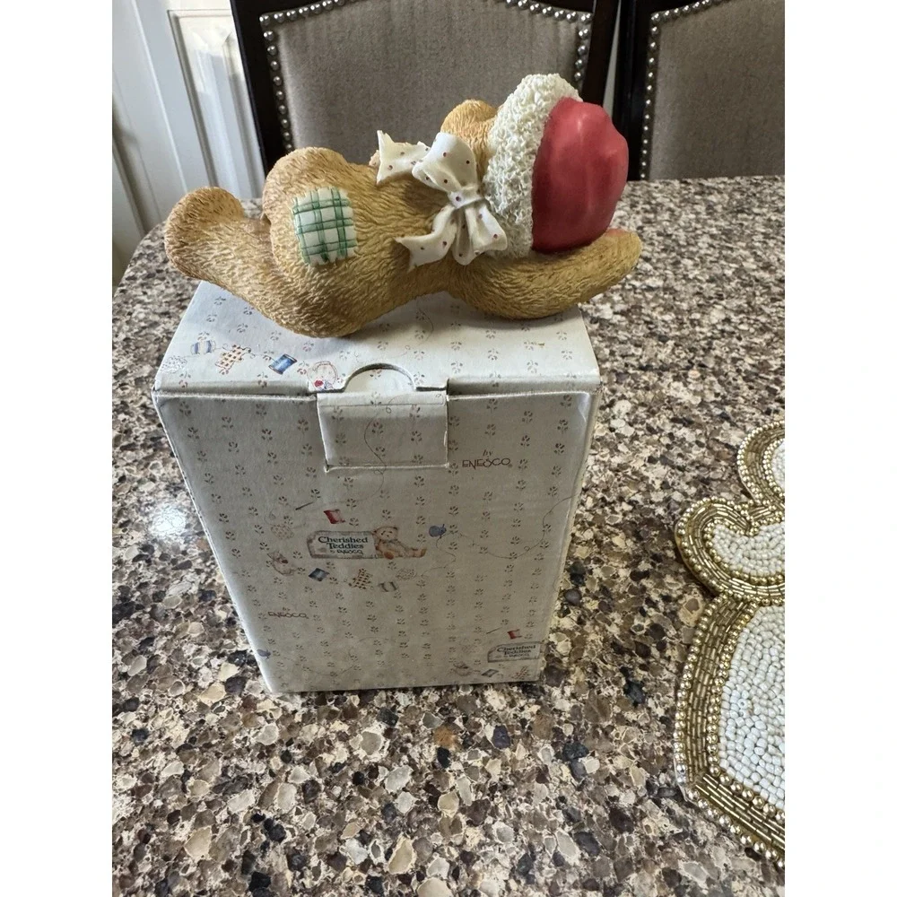 Cherished Teddies‎ 176133 JOLENE Dropping You Holiday Greetings Shelf Bear W/COA